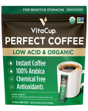 a bag of single servings of VitaCup Perfect Coffee.