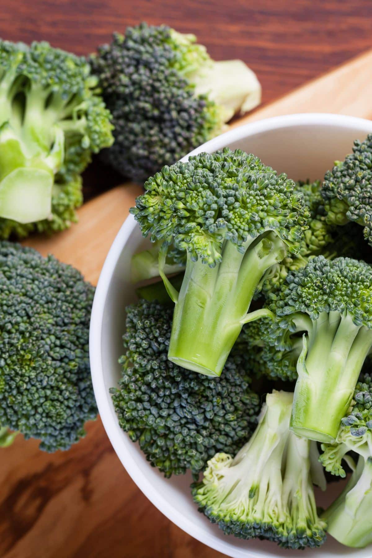 a bowl of broccoli.