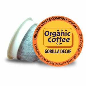 gorilla organic decaf coffee pod.