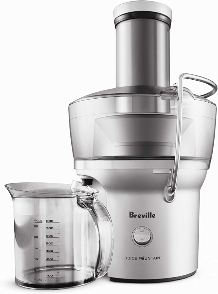 a Breville Juice Fountain Compact juicer.