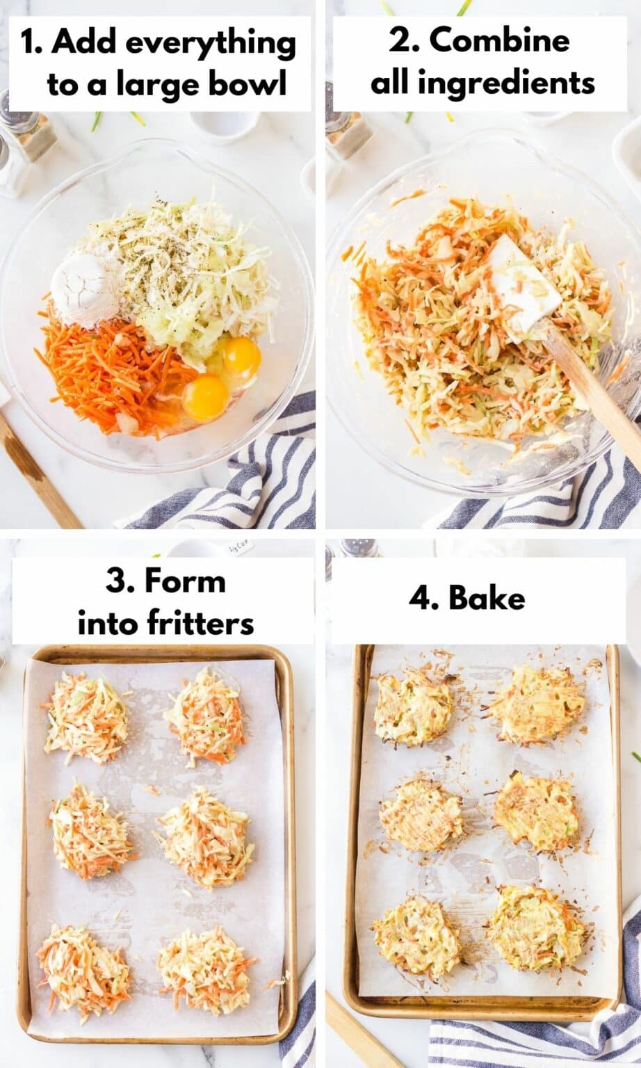 Baked Cabbage Fritters - Clean Eating Kitchen