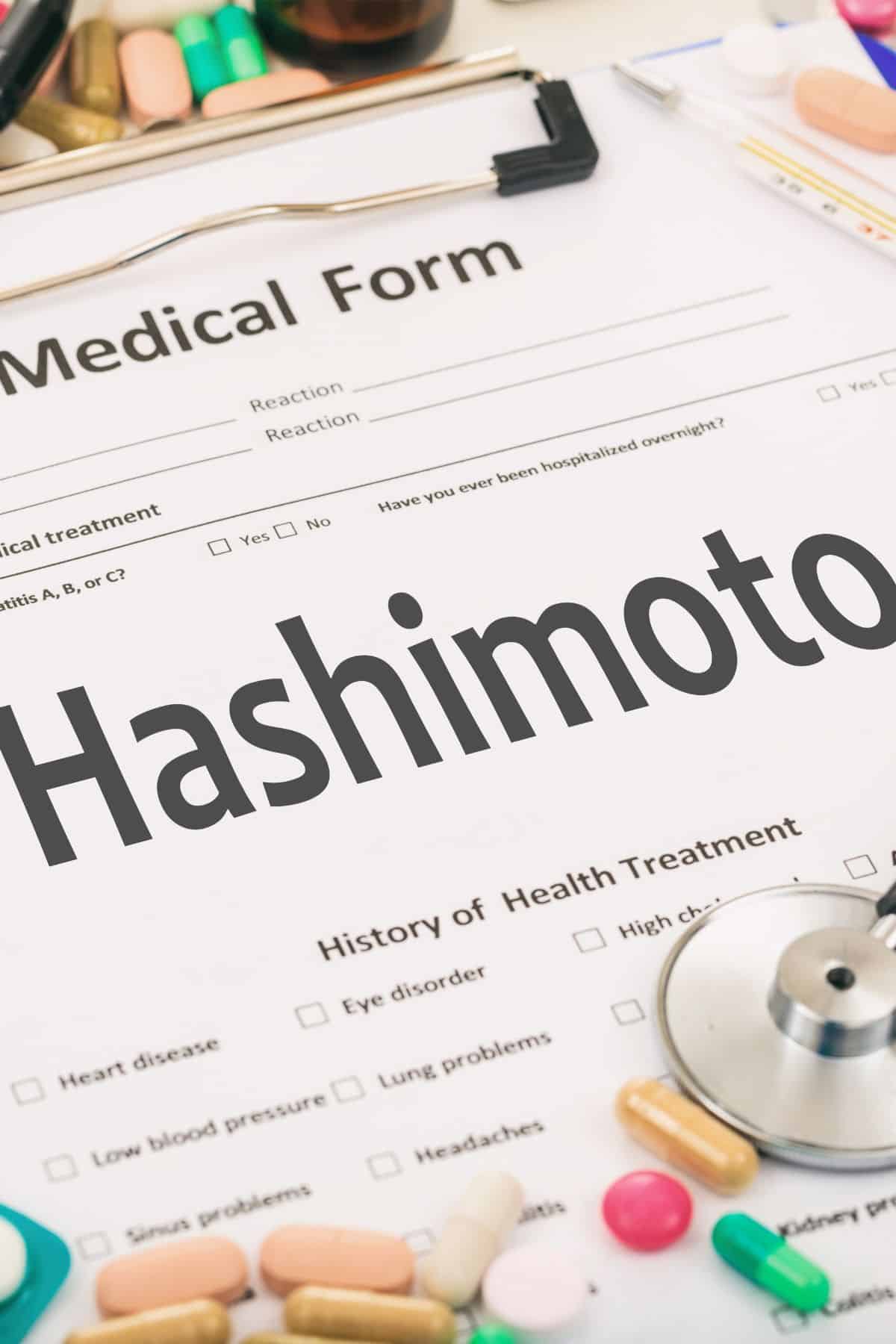 a medical form labeled with "Hashimoto".