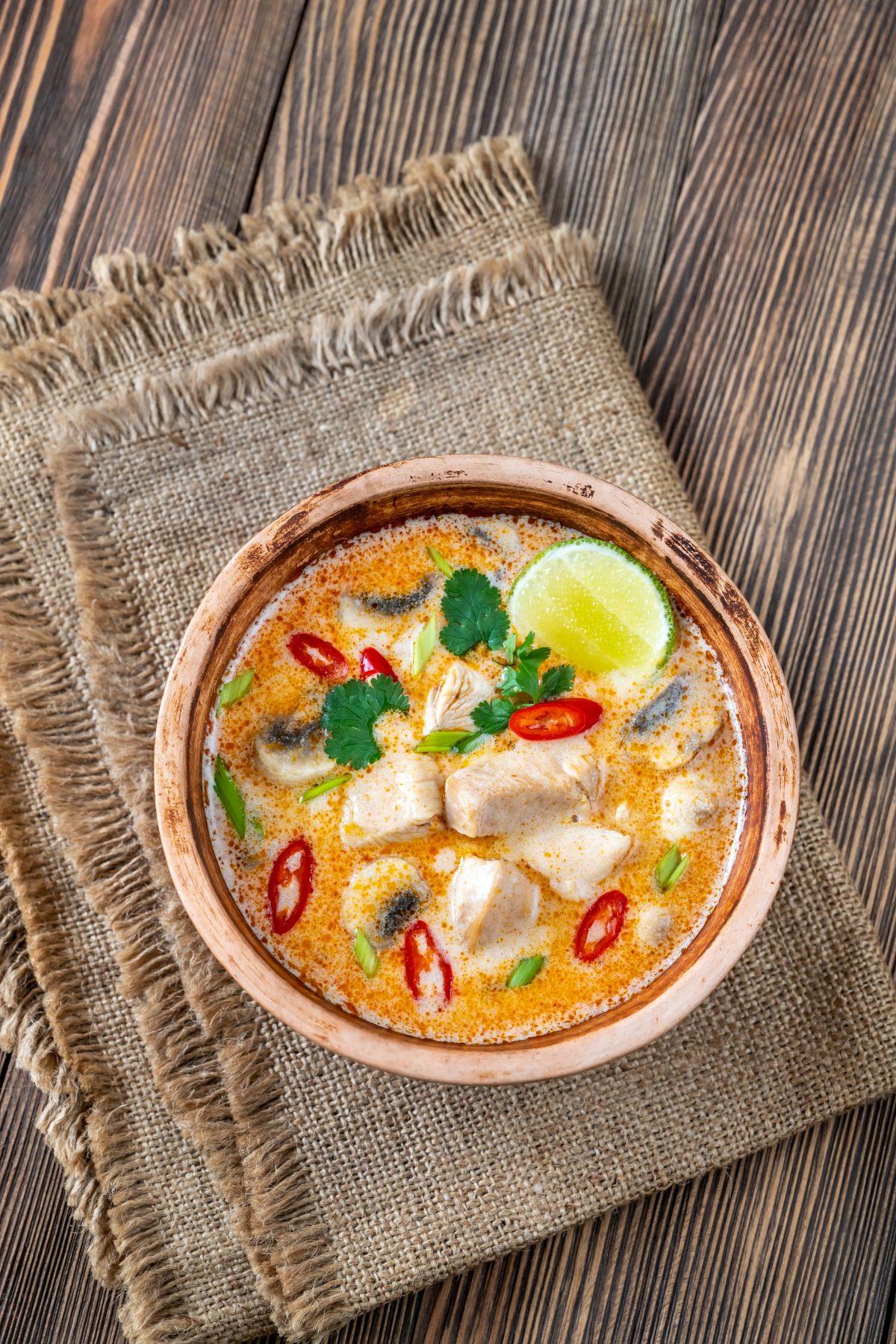 a dish of Tom Kha Kai.