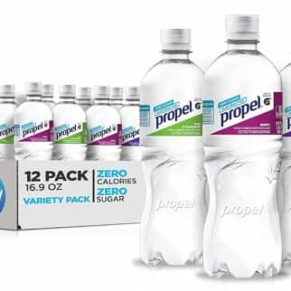 a variety of bottles of Propel water.