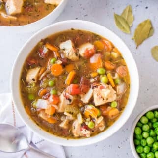 a bowl of Instant Pot Chicken Stew.