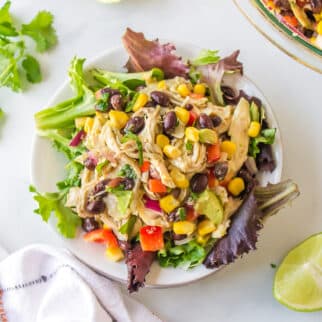 a bowl of Mexican chicken salad.
