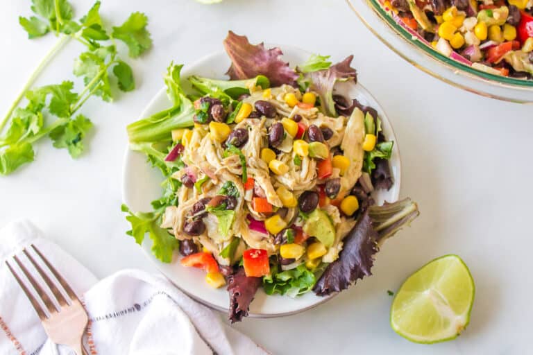 a bowl of Mexican chicken salad.