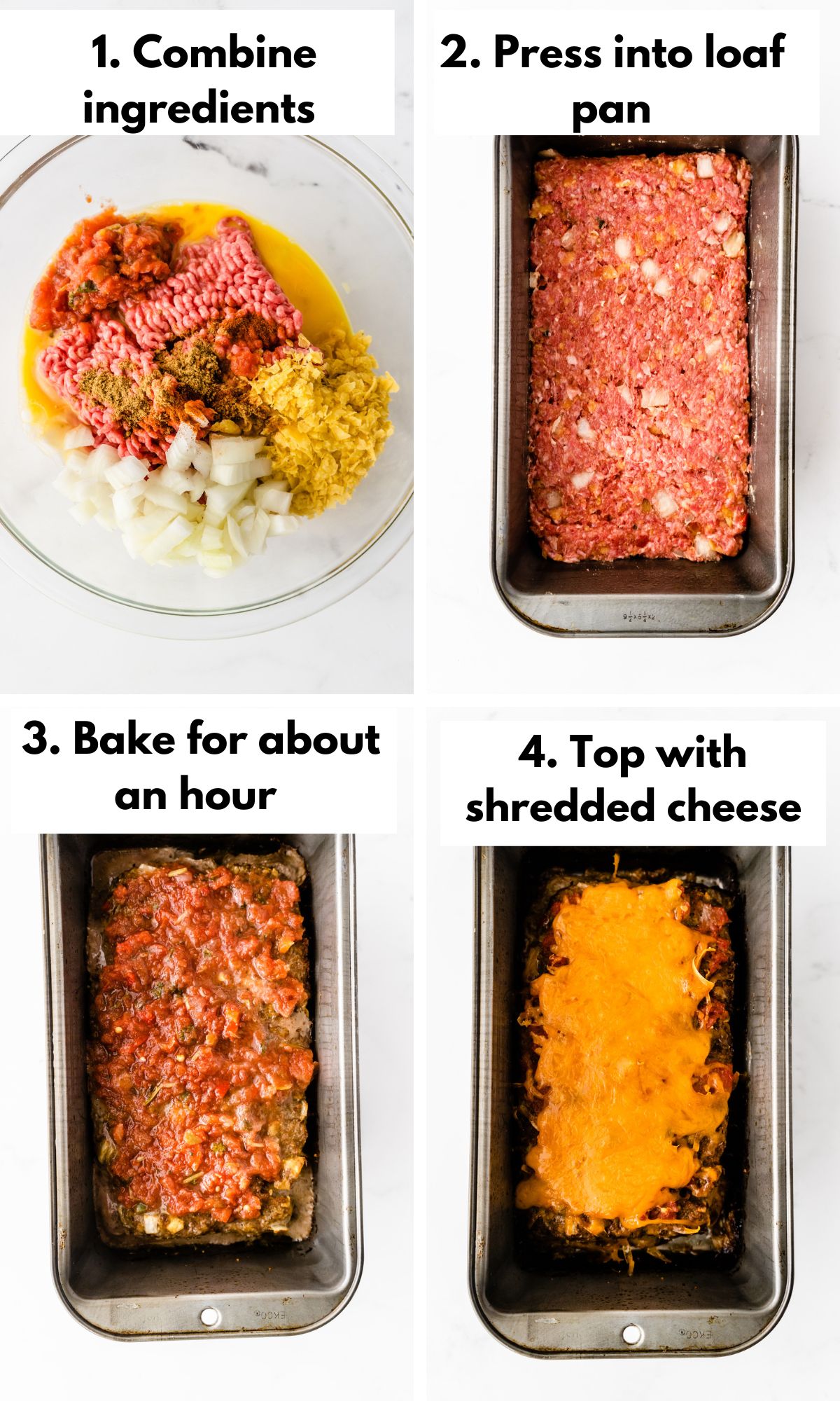 process photos for taco meatloaf.