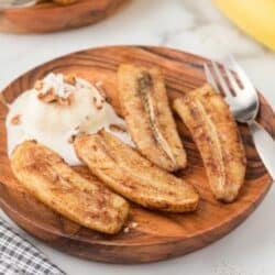 air fryer bananas healthy dessert category thumbnail.