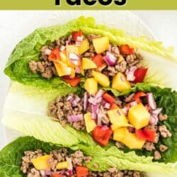 low carb chicken tacos pin.