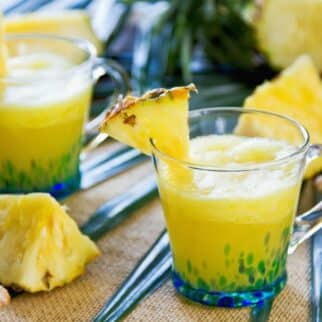 glasses of pineapple ginger juice.