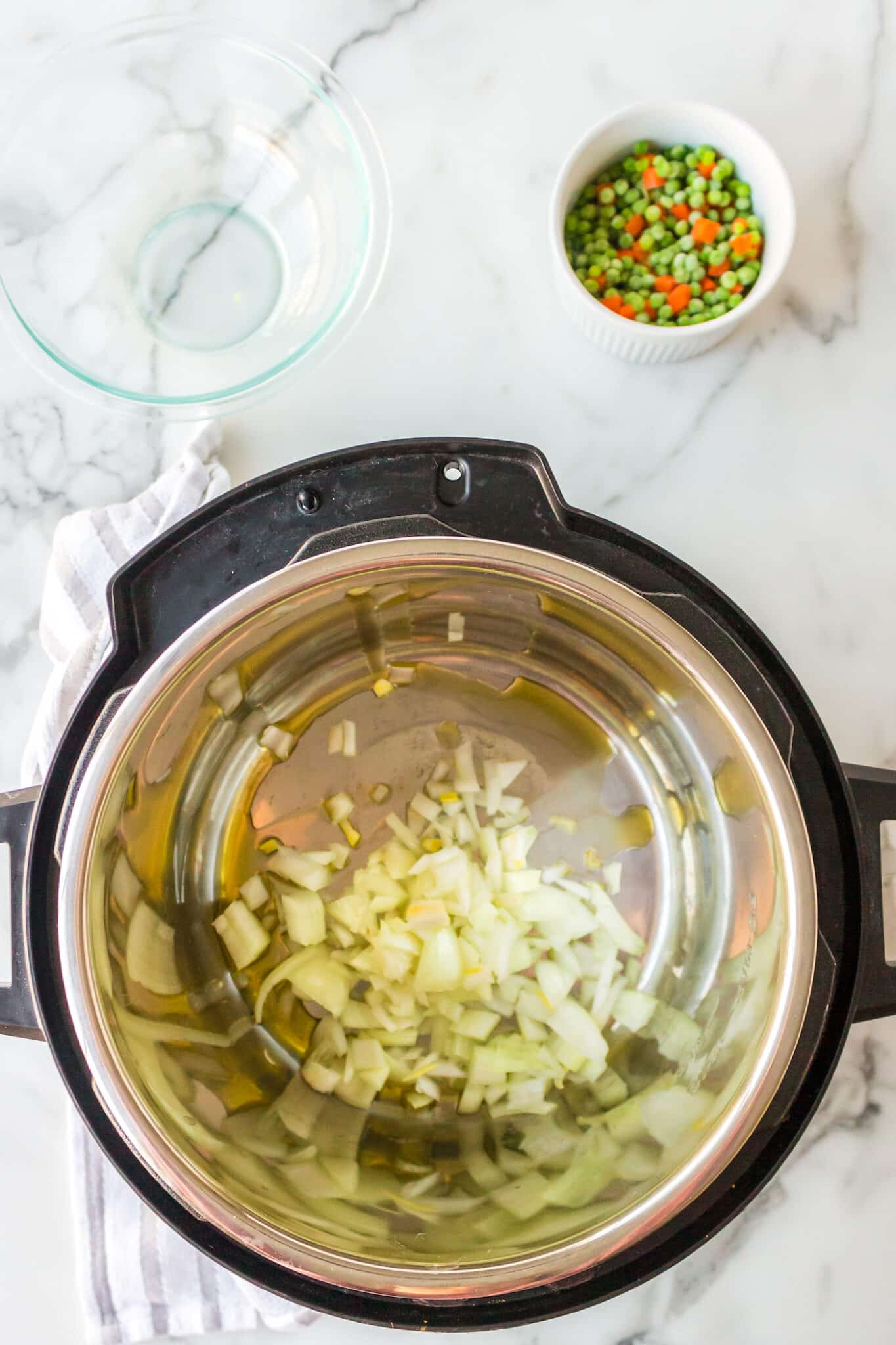 sautéing onions inside instant pot.