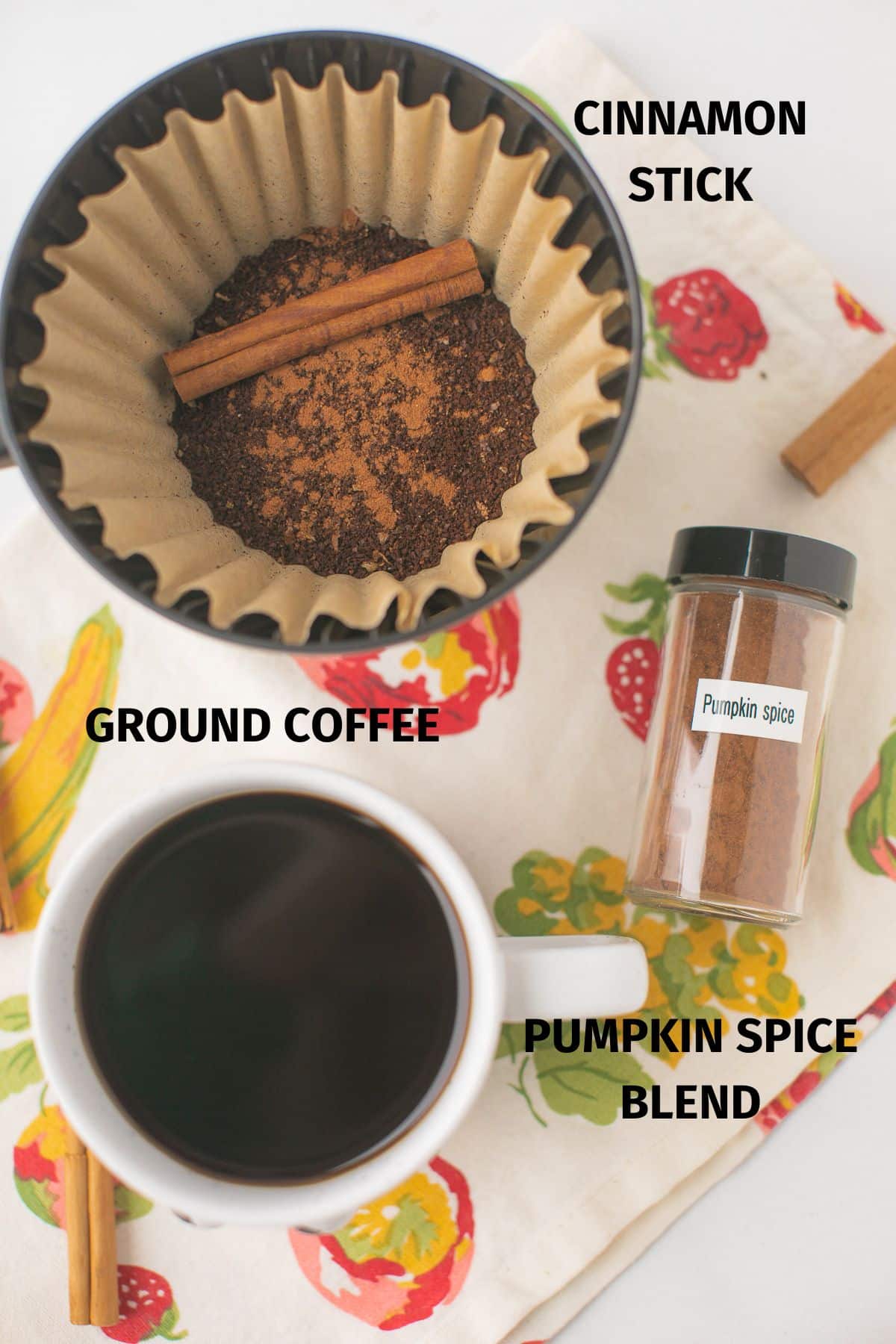 Labeled photo for pumpkin spice coffee.