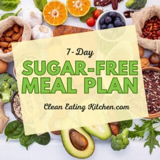 sugar free diet meal plan graphic.