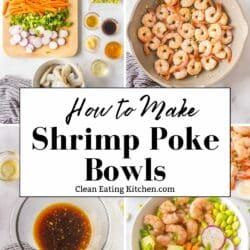 process for making shrimp poke bowl.