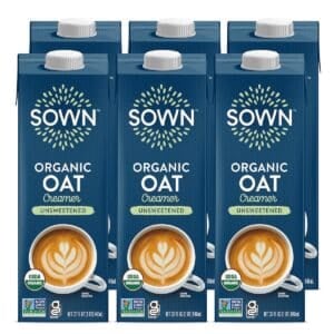 sown unsweetened creamer using oats.