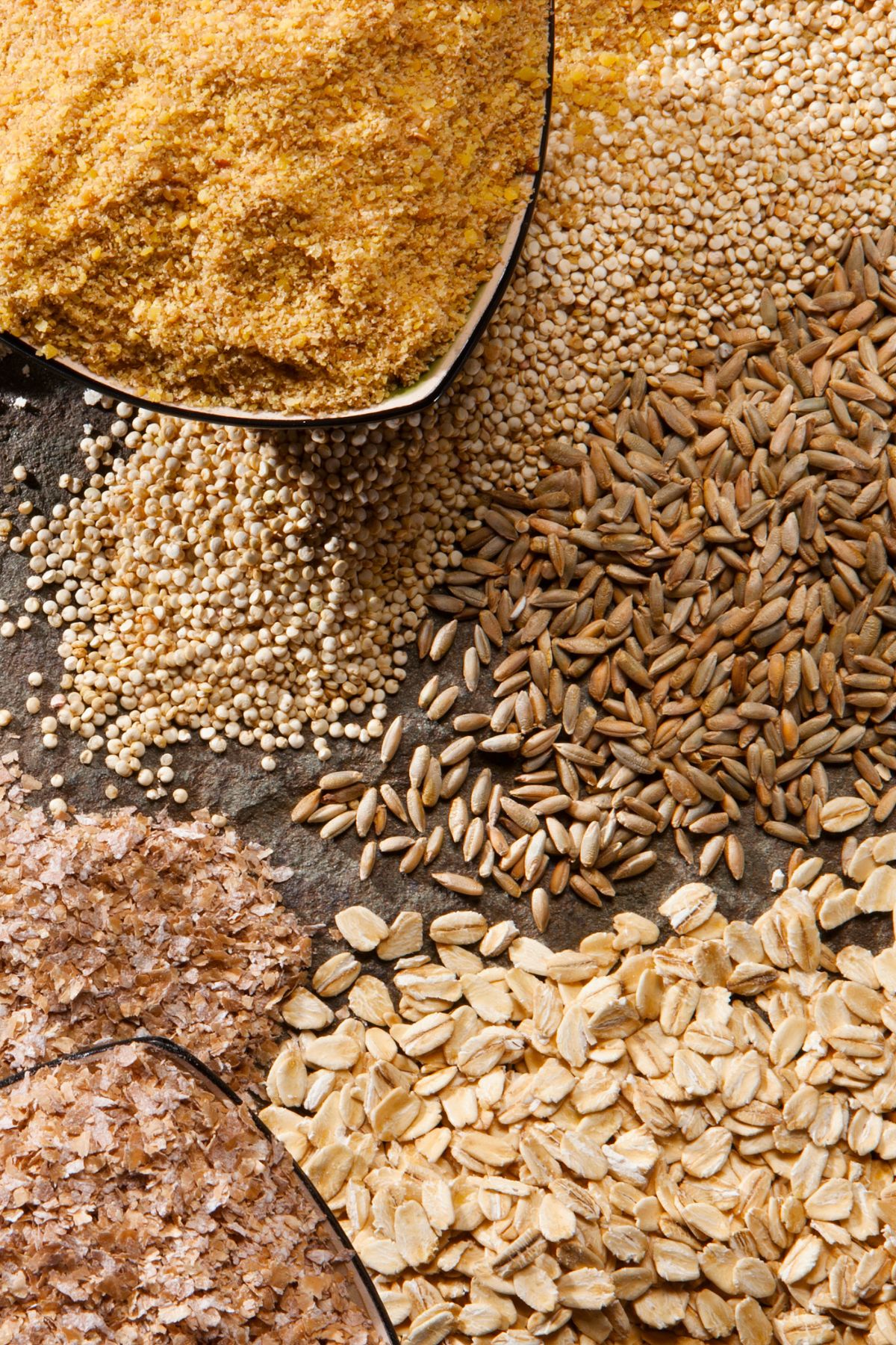 a variety of whole grains.