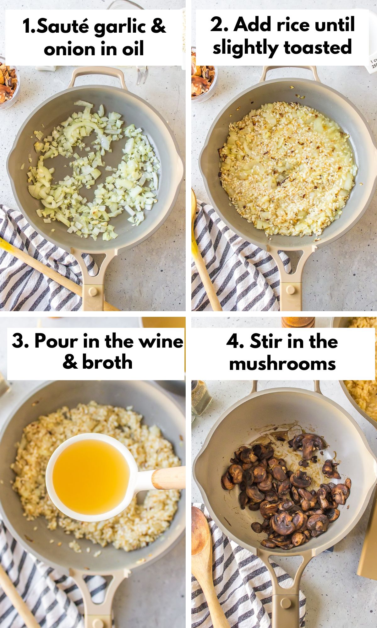 process for making gluten-free risotto.