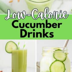 low calorie cucumber drinks pin.