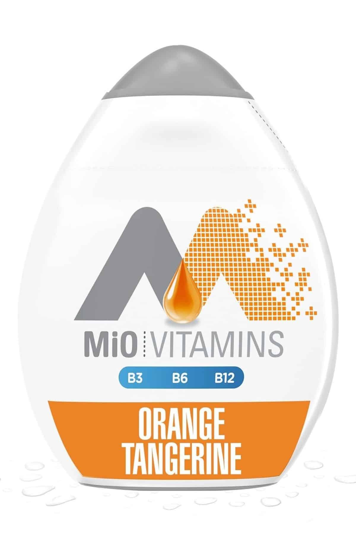 a bottle of Orange Tangerine Mio Water Enhancer.