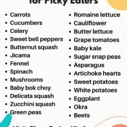 infographic with list of best tasting vegetables.