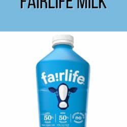 a bottle of Fairlife milk.