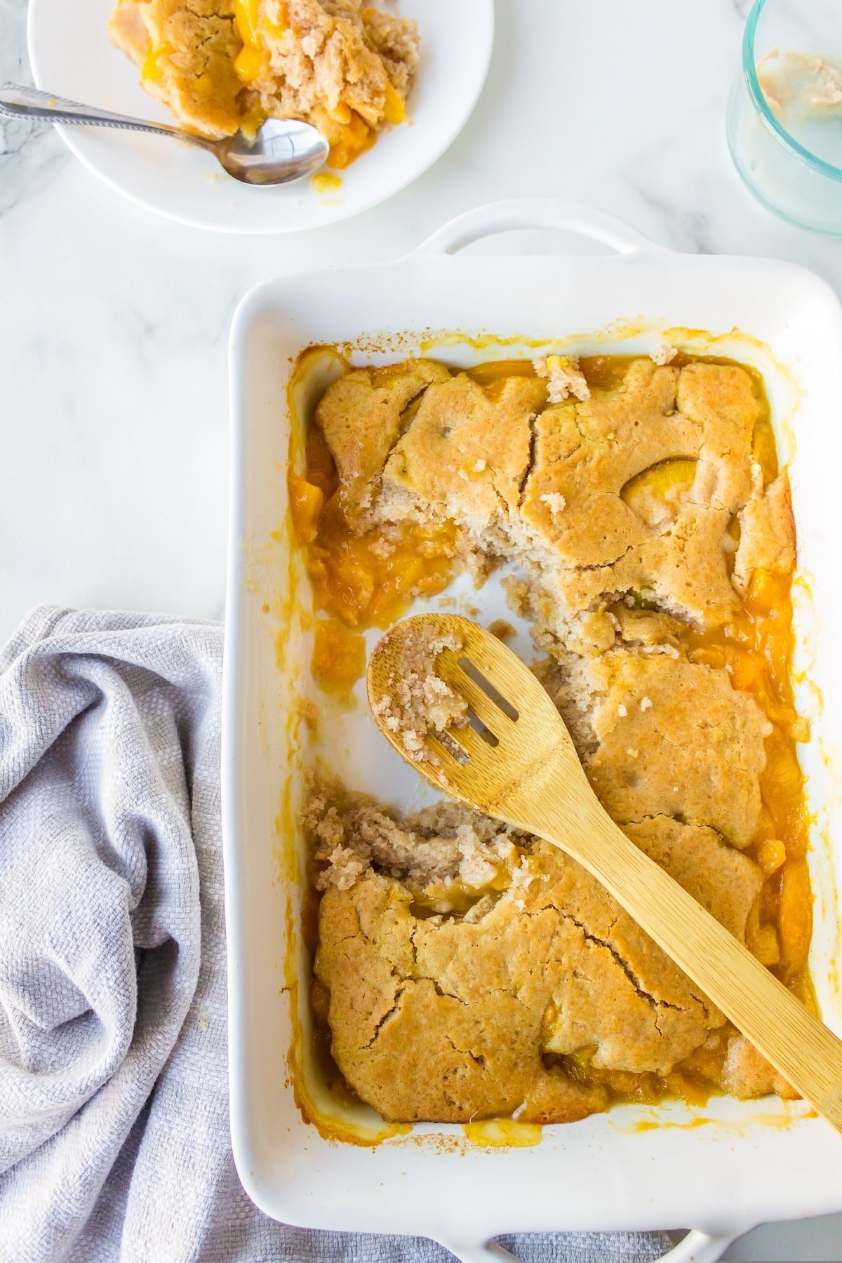 peach cobbler step four.