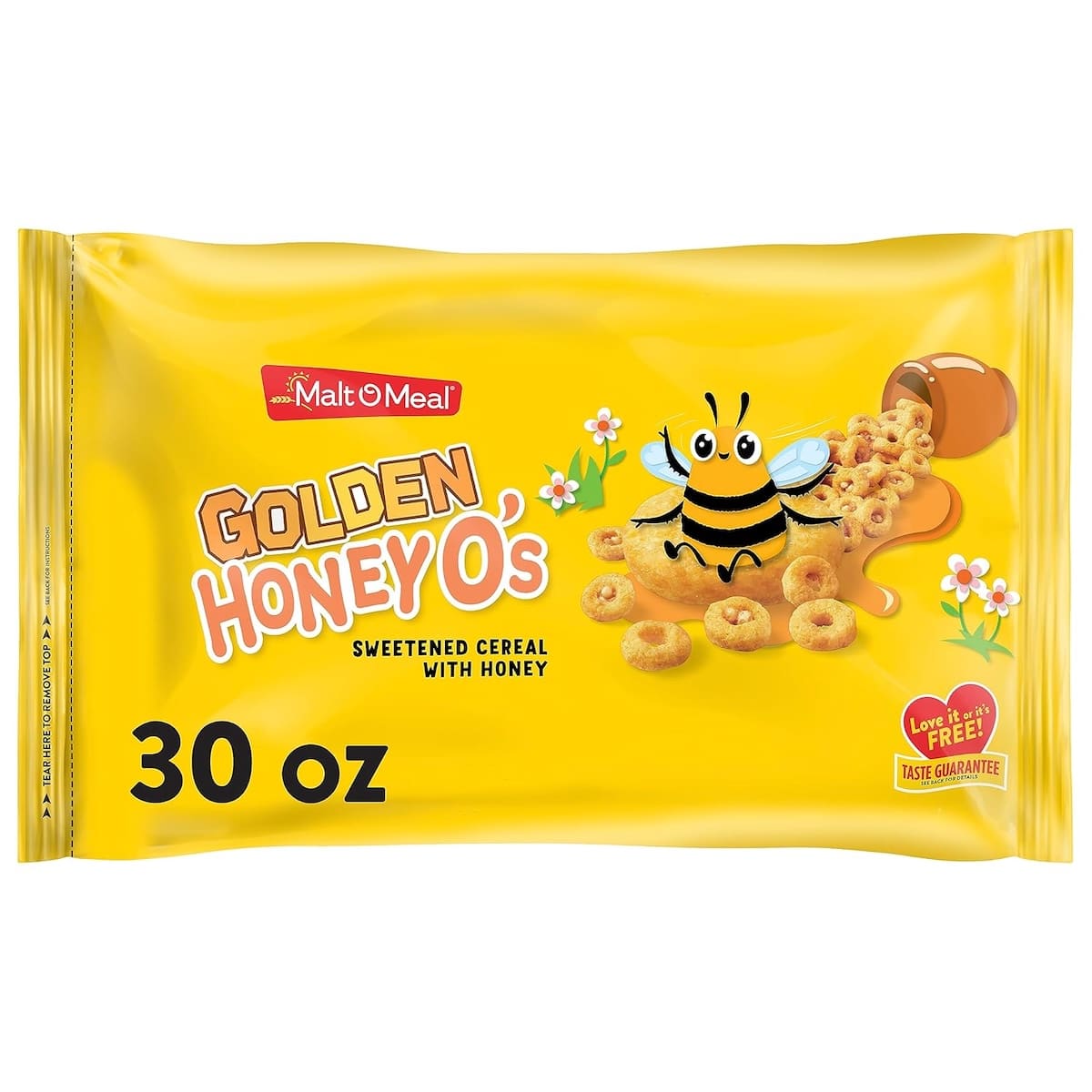 bag of malt-o-meal golden o's cereal.