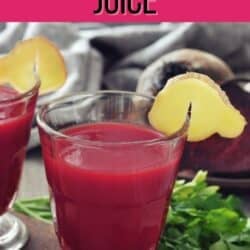 beet ginger juice recipe pin.